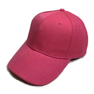 Imagen de Gorra de béisbol Lisa para Hombre y Mujer, clásica, Ajustable Deportes al Aire Libre, Unisex (Fucsia, 1)