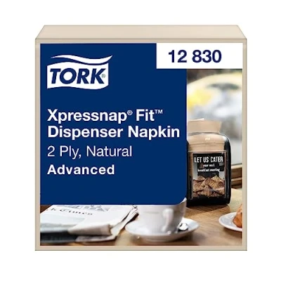 Imagen de Tork Xpressnap Fit Servilleta Natural para Dispensador N14, 2 capas, 1 x 720, 12830