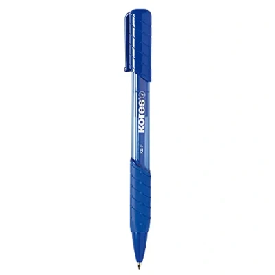 Imagen de Kores Bolígrafo con punta retráctil y clip (K6, F, 12 unidades), color azul