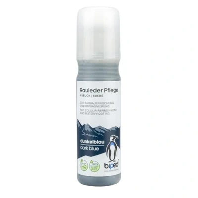 Imagen de biped cuidado del ante para avivar el color e impermeabilizar tubo con aplicador de esponja y nobuk 75 ml z2790(azul oscuro)