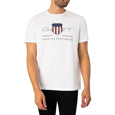 Imagen de GANT REG Archive Shield Camiseta estampada, Hombre, Talla: 3XL, White