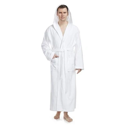 Imagen de Arus Pacific Albornoz con capucha para hombre, tamaño hombre: XXL, unisex: XXL 3XL, Blanco