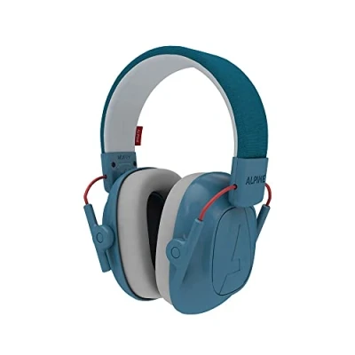 Imagen de Alpine Muffy Protectores de Oído para Niños Cascos Antiruido hasta 16 años Insonorización diseñados Cómoda Protección Auditiva Banda Sujeción Ajustable Azul