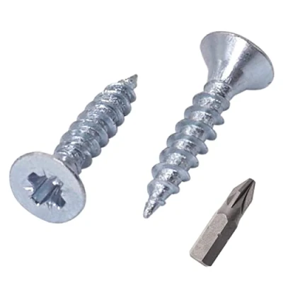 Imagen de SKIR&#039;CO Lote de 100 tornillos acero chapado en zinc 2,5 x 12 mm, cabeza avellanada Pozidriv, aglomerado, rosca PZ totalmente (100, mm)