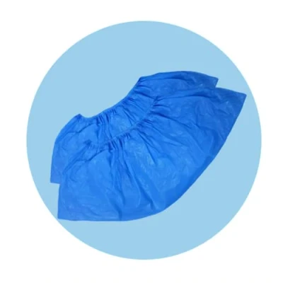 Imagen de AURMOO Fundas de Zapatos, Cubrezapatos desechables 100 Piezas, CPE Desechables, Zapatos Antideslizantes e Impermeables (50 Pares, Azul)