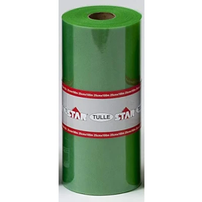 Imagen de STAR NEW FLOWER Bobina Tul, Color Verde Oscuro, 25 cm X 100 m, 1573 p