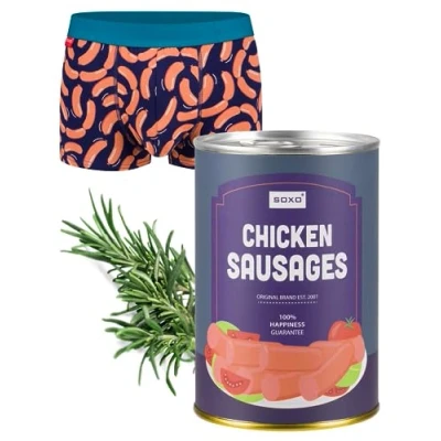 Imagen de soxo Lata Calzoncillos Hombre Boxer Algodon Boxers Deportivos Regalos Originales L Sausages