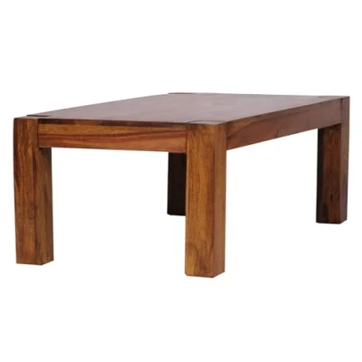 Imagen de FineBuy Mesa de Centro Moderna Rectangular 110x60x40 cm Madera Maciza Sheesham Auxiliar para Salón Mesita Café Sofá