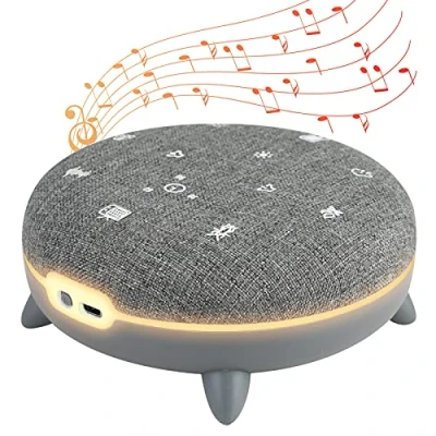 Imagen de TERRAILLON ZEN BOX, Sleep Aid, White Noise Machine with 7 Soothing Sounds, Music Streaming Via Bluetooth, 8 Light Environments, 30 60 90 min Programs, USB C