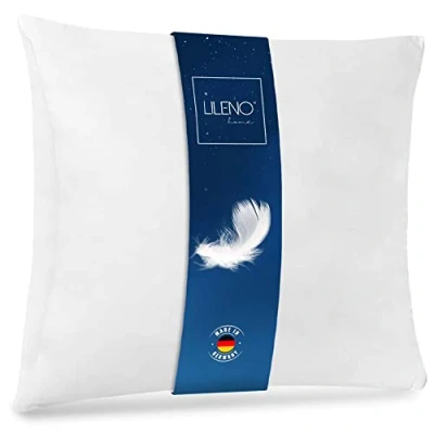 Imagen de LILENO HOME almohada de plumas 60 x cm [1 juego] Cojín como y cama perfecto para alérgicos niños relleno muelles con 850 g cada uno