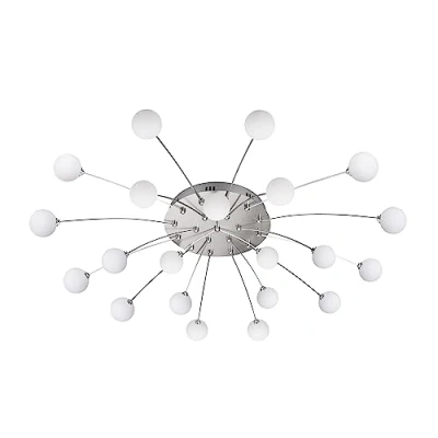 Imagen de Trio Lighting Lámpara de techo LED Bullet, 21 luces, níquel/blanco