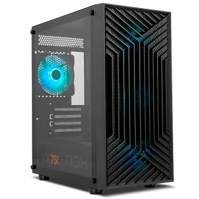 Imagen de NOX XTREME PRODUCTS INFINITY EPSILON Semitorre M ATX/ITX ARGB Rainbow, Frontal Mesh, Panel Lateral Cristal Templado, 4 Ventiladores, Compatible Tarjeta gráfica hasta 310mm, USB 3.0, Negro