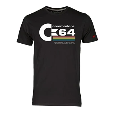 Imagen de Blasfemus Camiseta de hombre Commodore 64 C64 Años 80 Vintage Nerd, Negro , XXL
