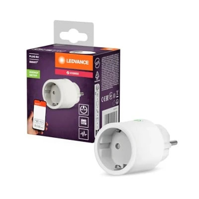 Imagen de LEDVANCE SMART+ Enchufe inteligente para interiores con tecnología ZigBee, integra dispositivos tradicionales en el hogar inteligente, compatible Alexa o Google, blanco, paquete de 4