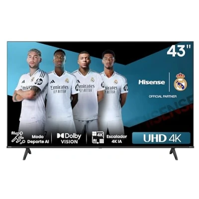 Imagen de TV LED 43&quot; Hisense 43A6N, UHD 4K, Smart TV, HDR 10+, Dolby Vision, Control por Voz, Modo Juego, IA, Negro
