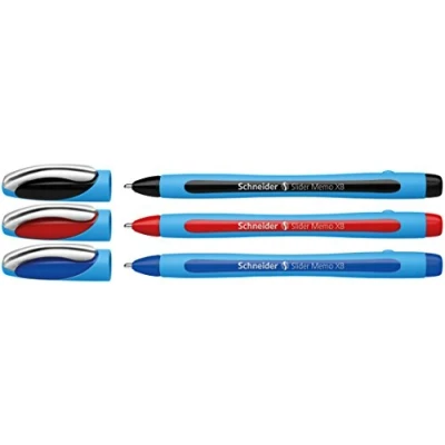 Imagen de Schneider 150293 Paquete de 3 bolígrafos bola retráctil con trazo medio, multicolor