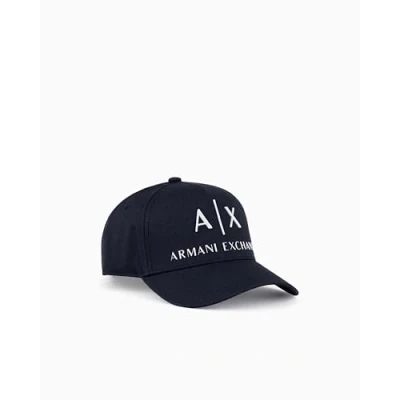 Imagen de Armani Exchange Baseball HAT Unisex Gorra, Talla: One Size, Blu navy/bianco