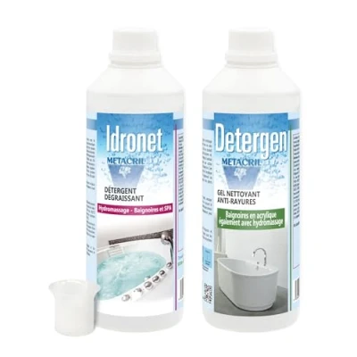 Imagen de Desinfectante + limpiador antical para bañera hidromasaje Hottub, Teuco, Albatros, etc. Detergente 500 ml Idronet ml.