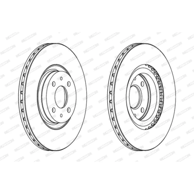 Imagen de FERODO PREMIER DDF252C Disco de freno 284 22 4 ventilado revestido con tornillos FIAT: Punto II Hatchback, Multipla, Coupe, LANCIA: DELTA 2