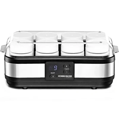 Imagen de Rommelsbacher JG 40, yogurt, acero inoxidable / negro, 8 ollas de 1 220 240 V = 40 vatios