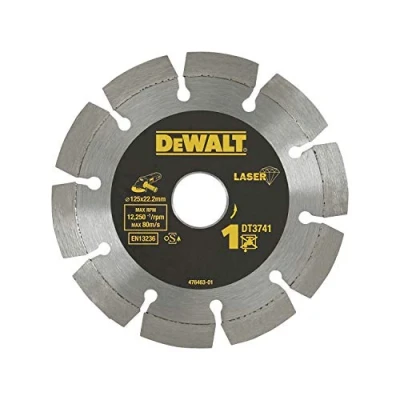 Imagen de Dewalt Dt3741 Xj Disco de Diamante Alto Rendimiento para El Corte Materiales Construcción/Hormigón 125X22.2Mm, 0 W, V