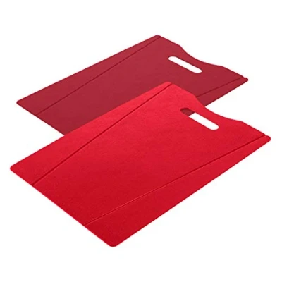 Imagen de KUHN RIKON Juego de 2 tablas cortar, color rojo y oscuro