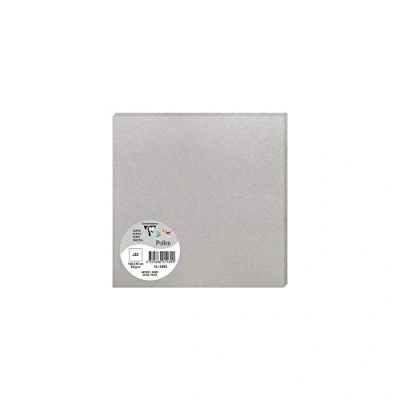 Imagen de Clairefontaine Pack 25 Sobres Polen 16 x cm, 210 g/m², color plata 0