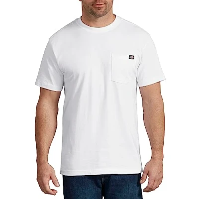 Imagen de Dickies Camiseta Holgada Con Bolsillo Y Manga Corta Hombre, Blanco, XXL