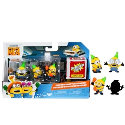 Imagen de MINIONS DM4 Despicable Me 4, Party Bus Bunch, Multicolor, Small (Moose Toys 59294)