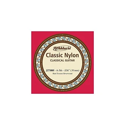 Imagen de D&#039;Addario J27H05, cuerda individual de nailon para guitarra clásica, nivel principiante, tensión dura, quinta