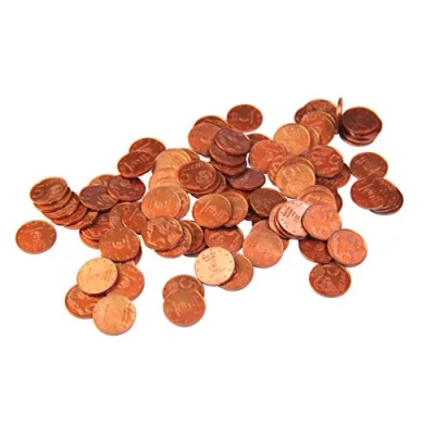 Imagen de WISSNER Active Learning 100 Monedas de 5 céntimos, en una Bolsa poliéster, Multicolor, Small (Wissner080613.000)