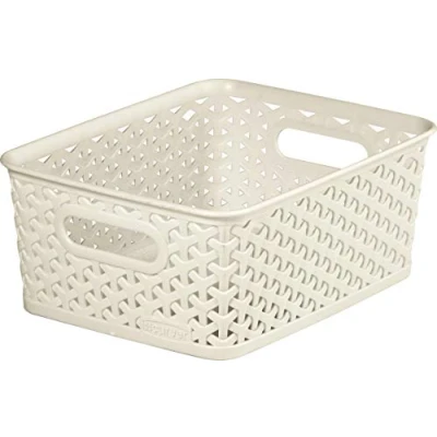 Imagen de Curver Cesta Organizadora Multiusos MyStyle S 4L. con Asas, Blanco (Off White)