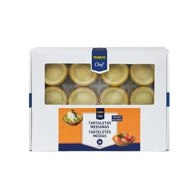 Imagen de Tartaletas y Vol Au Para Sorprender a Tus Invitados, Aperitivos Dulces Salados. Ideal Fiestas, Cumpleaños, Aniversarios Eventos (Chef tartaleta mediana salada 36 u. (total 2268 g))