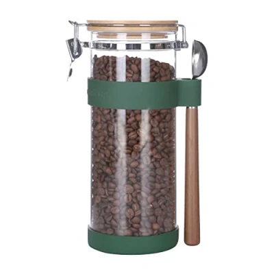 Imagen de KKC Botes de Cristal, Bote Café Hermetico Tarro Cafe 500g,Envases Herméticos para Alimentos con Anilla Silicona,1500ml