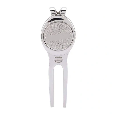 Imagen de Tbest Herramienta de Rereemplazo paración Divot de, Tool Elegante Aleación Zinc Magnética Accesorio Ball Marker(D102 Silver)