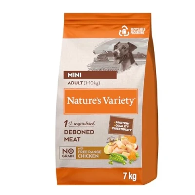 Imagen de Nature&#039;s Variety Selected, Pienso para Perros Adultos Pequeños, Sin cereales, con Pollo campero Deshuesado, 7kg