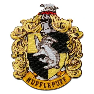 Imagen de Harry Potter © Escudo de armas Hufflepuff Parches termoadhesivos bordados aplique para ropa