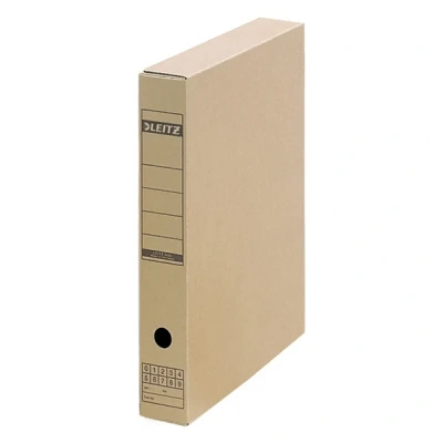 Imagen de Leitz caja de almacenamiento prémium con solapa cierre, 70 mm ancho, cartón A3, cajas tapa, 100% reciclable, paquete plegable, 5 unidades,