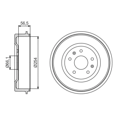 Imagen de BOSCH 0 986 477 227 Tambor de Freno 303 Eje trasero LAND ROVER: Freelander I SUV