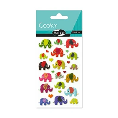 Imagen de Maildor Cooky Pegatinas decorativas, multicolor, plástico, n/a, 17.5x9x0.1 cm