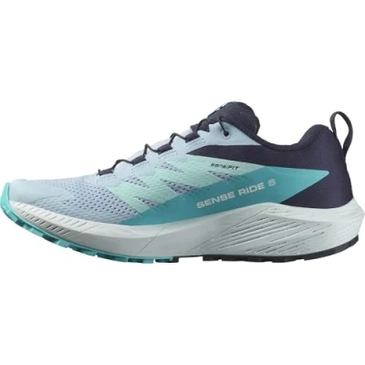 Imagen de Salomon Mujer Sense Ride 5 Blanco Cashmere, Zapatos de Senderismo Versátiles para Mayor Comodidad, Zapatillas Excursiones y Correr en Senderos Aventuras al Aire Libre, 38 EU