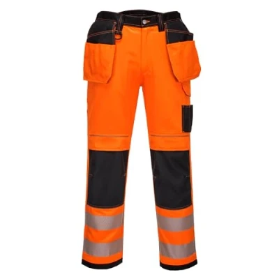 Imagen de Portwest T501 Pantalones de Trabajo con Bolsillo Reforzado PW3 Hi Vis Naranja/Negro, 30