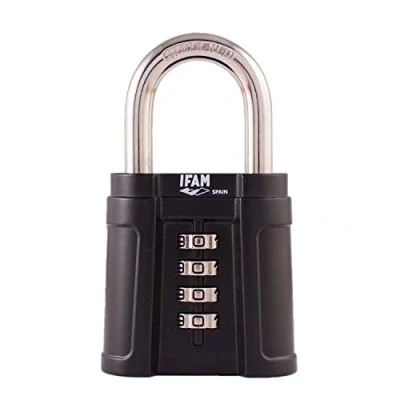 Imagen de Ifam Candado Black Force Combinacion 56 4 Numeros