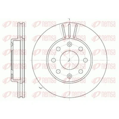 Imagen de REMSA 6655.10 Disco de freno Eje delantero 235,7, 235,7 20 6 ventilado CHEVROLET: Aveo / Kalos Hatchback, Berlina, Hatchback