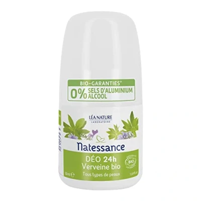 Imagen de Natessance Desodorante 24H Verbena orgánica Certificado Bio Cosmos Organic Botella Roll On de 50 ml