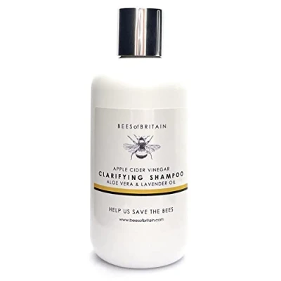 Imagen de 99% Natural CHAMPÚ CLARIFICANTE VINAGRE de SIDRA MANZANA, ALOE Y LAVANDA 250ml BEES of BRITAIN Sin sulfatos, parabenos, silicona. Donamos el 5% Nuestras Ganancias para Salvar las Abejas