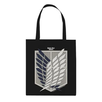Imagen de ABYSTYLE ATTACK ON TITAN Emblema Scout, negro, Eco Tote Bag, 37 x 42 cm, Bag