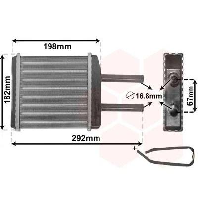 Imagen de VAN WEZEL 81006024 Radiador de Calefaccion CHEVROLET: Matiz, DAEWOO: Matiz I Hatchback