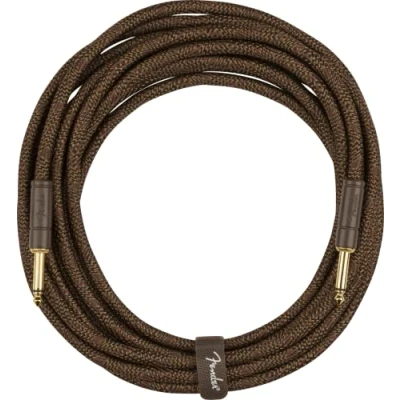 Imagen de Fender Paramount Cable de instrumento acústico, recto/recto, marrón, 5,7 m