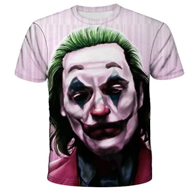 Imagen de The Joker Camiseta unisex con impresión 3D de verano, cuello redondo, para hombre, deporte, ocio, manga corta 22 L